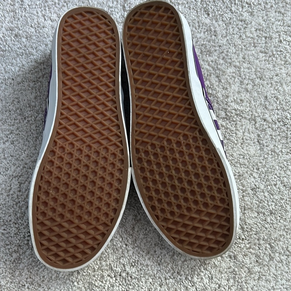 Vans Classic Slip On Theory Checkerboard Purple Sneakers - Picture 10 of 10